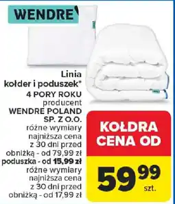 Carrefour Linia kołder i poduszek 4 PORY ROKU WENDRE POLAND SP. Z.O.O. oferta