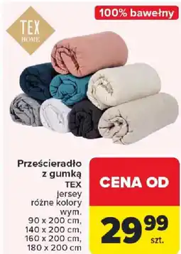 Carrefour Prześcieradło z gumką TEX oferta