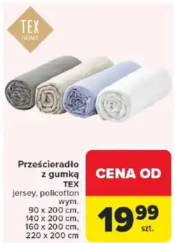 Carrefour Prześcieradło z gumką TEX oferta
