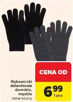Carrefour Rękawiczki dzianinowe damskie, męskie oferta