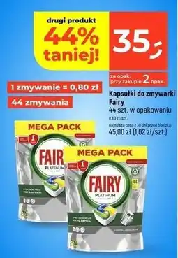 Dealz Tabletki do zmywarek lemon Fairy Platinum oferta