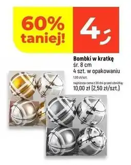 Dealz Bombki w kratkę 8 cm oferta