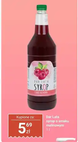 Biedronka Syrop o smaku malinowym Dar Lata oferta