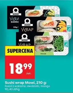 Biedronka Sushi wrap łosoś z wakame Mowi oferta