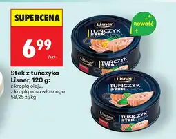 Biedronka Tuńczyk stek Lisner oferta