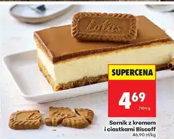 Biedronka Sernik z kremem i ciastkami Biscoff Biedronka oferta