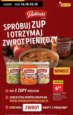 Biedronka Zupa Pudliszki ogórkowa, pomidorowa, żurek oferta