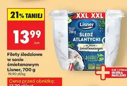Biedronka Filety śledziowe w sosie śmietanowym Lisner oferta