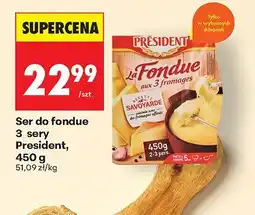 Biedronka Ser do fondue 3 sery President oferta