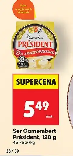 Biedronka Ser Camembert President oferta