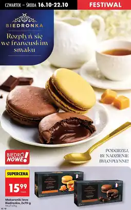 Biedronka Ciastka makaroniki lava słony karmel Biedronka oferta