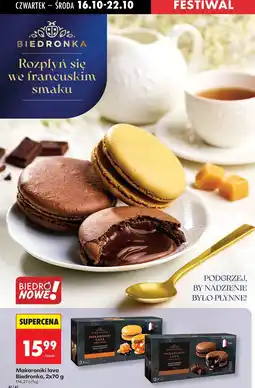 Biedronka Ciastka makaroniki lava czekoladowe z nadzieniem Biedronka oferta
