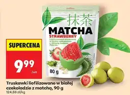 Biedronka Truskawki liofilizowane w białej czekoladzie z matchą Matcha oferta