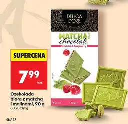 Biedronka Czekolada biała z matchą i malinami Delica Dore oferta