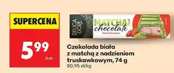 Biedronka Czekolada biała z matchą z nadzieniem truskawkowym Delica Dore oferta