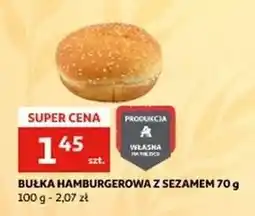 Auchan Bułka hamburger z sezamem oferta
