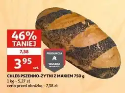 Auchan Chleb pszenno-żytni z makiem oferta