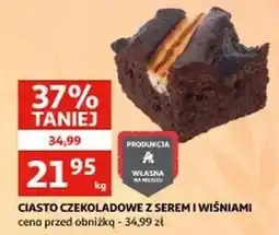 Auchan Ciasto czekoladowe z serem i wiśnią oferta