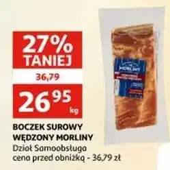 Auchan Boczek surowy wędzony Morliny oferta