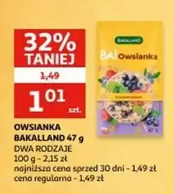 Auchan Owsianka 5 owoców leśnych Bakalland Ba! oferta