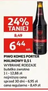 Auchan Piwo Komes Porter Malinowy oferta