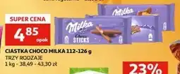Auchan Wafelki w czekoladzie Milka Choco Wafer oferta