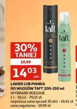 Auchan Lakier do włosów mega strong Taft Power & Fullness oferta