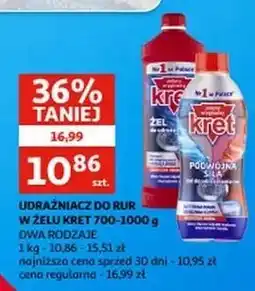 Auchan Żel do udrożniania rur podwójna siła Kret oferta