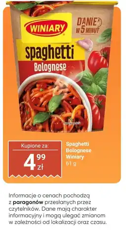 Dino Danie spaghetti Bolognese Winiary oferta