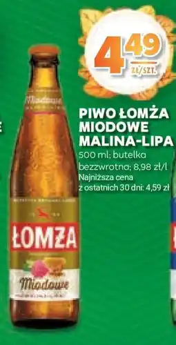 Stokrotka Market Piwo Łomża miodowe malina - lipa oferta