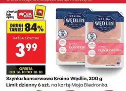 Biedronka Szynka konserwowa Kraina Wędlin , 200 g oferta