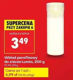 Biedronka Wkład parafinowy do znicza Lumia, 250 g oferta