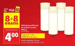 Biedronka Wkład parafinowy do znicza Lumia, 400 g oferta
