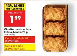 Biedronka Ciastko z nadzieniem kakao-banan, 70 g oferta