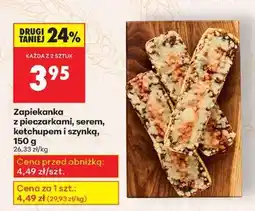 Biedronka Zapiekanka z pieczarkami , serem ketchupem i szynką , 150 g oferta
