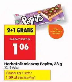 Biedronka Herbatnik mleczny Papita, 33 g oferta