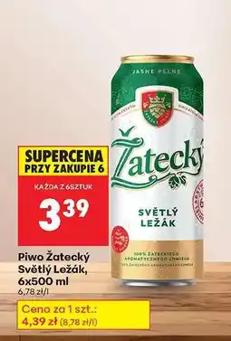 Biedronka Piwo Žatecký Světlý Ležák 6x500 ml oferta