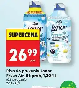 Biedronka Płyn do płukania Lenor Fresh Air, 86 prań, 1,204 l oferta
