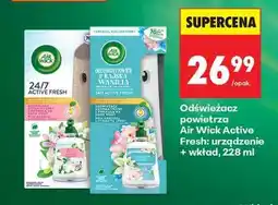 Biedronka Odświeżacz powietrza Air Wick Active Fresh urządzenie + wkład, 228 ml oferta
