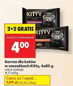 Biedronka Karma dla kotów w saszetkach Kitty, 4x85 g oferta