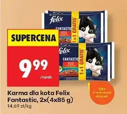 Biedronka Karma dla kota Felix Fantastic, 2x(4x85 g) oferta