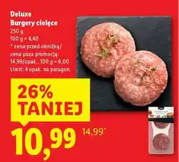 Lidl DELUXE Burgery cielęce oferta