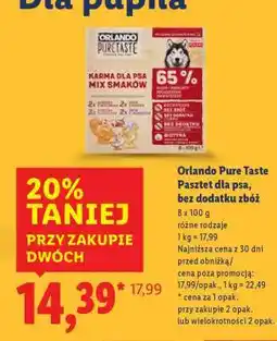Lidl Orlando Pure Taste Pasztet dla psa, bez dodatku zbóż oferta