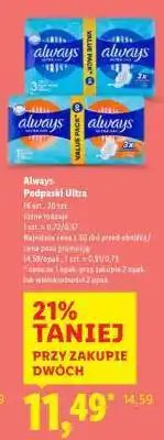 Lidl ALWAYS Podpaski Ultra oferta
