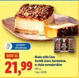Lidl Sernik Lion z karmelem oferta