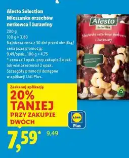 Lidl ALESTO SELECTION Mieszanka orzechów nerkowca i żurawiny oferta