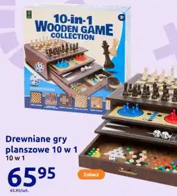 Action Drewniane gry planszowe 10 w 1 oferta