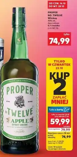 Kaufland Whiskey Proper No. Twelve Apple oferta