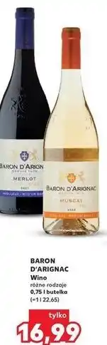 Kaufland Wino Baron D'arignac Merlot Carte D'or oferta