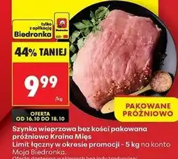 Biedronka Szynka wieprzowa bez kości Kraina Mięs oferta